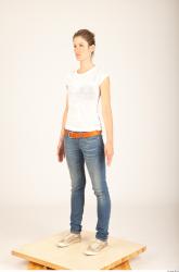 Whole Body Woman Animation references Casual Slim Studio photo references